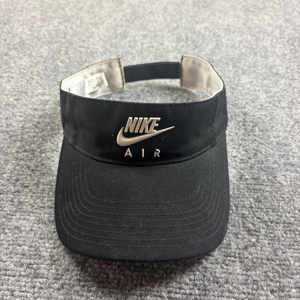 NIKE Black Nike Air Swoosh Visor Velcro Strap One Size  Fits Most